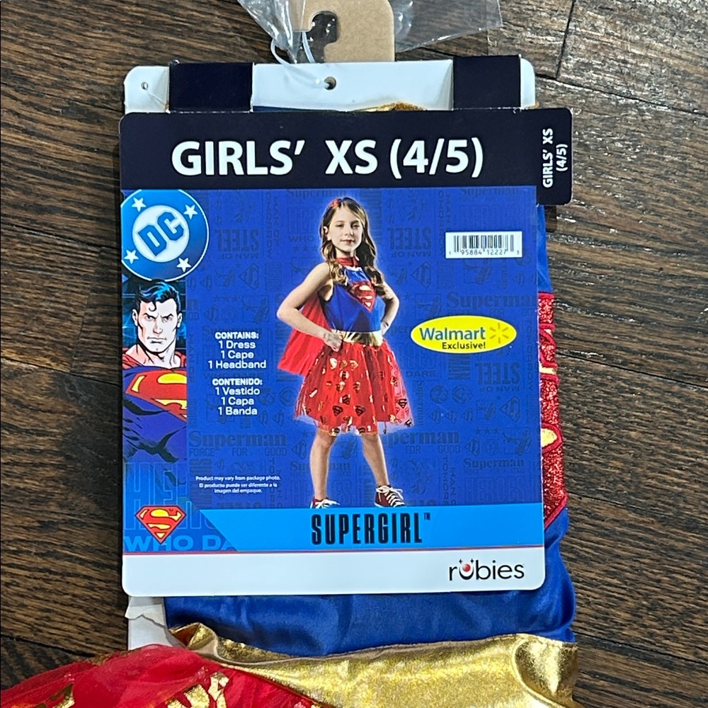 Supergirl Costume for Kids BRAND NEW- Red, Blue, and Gold
